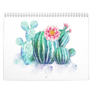 Calendário Cactus Pintado
