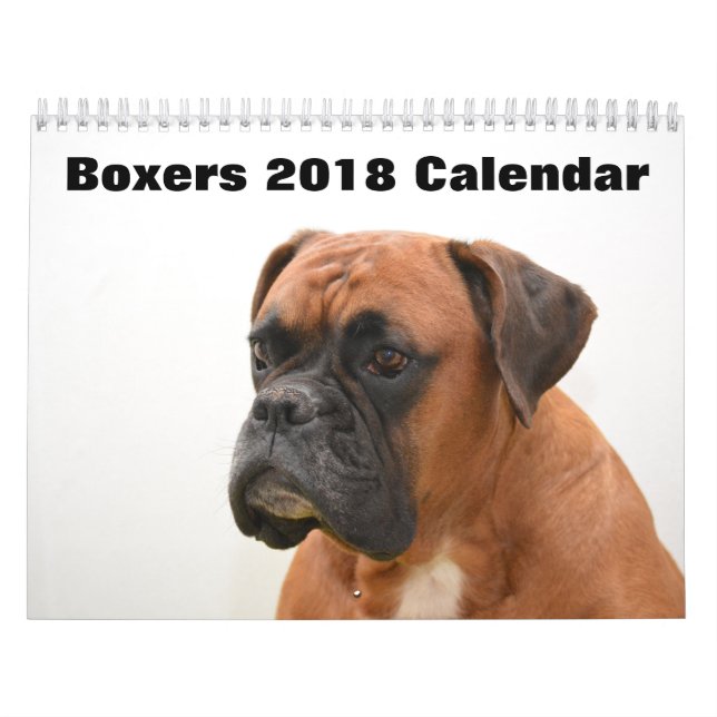 Calendário Cães 2018 dos pugilistas (Capa)