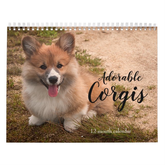 Calendário Cães Corgi Adoráveis 2026 (Capa)