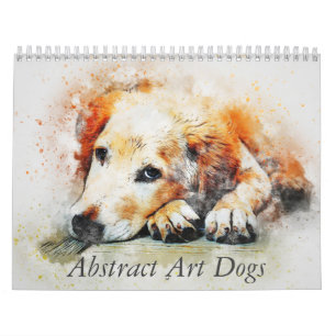 Calendário Cães de Arte Abstrata