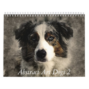 Calendário Cães de Arte Abstrato 2