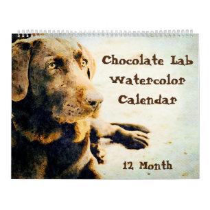 Calendário Cães de Chocolate 12 Meses Pets Dosagem de Aquarel