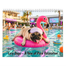Calendário Cães Preguiçosos – Um Ano de Relaxamento Puro