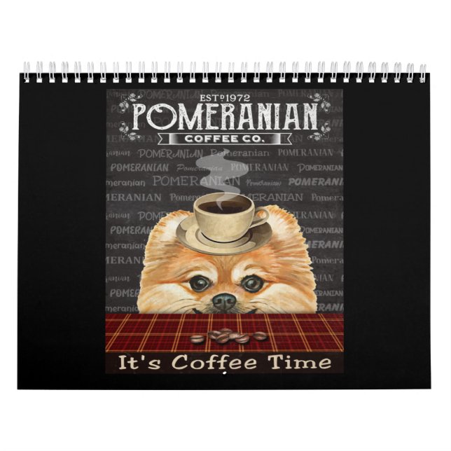 Calendário Café Canino Pomerano (Capa)