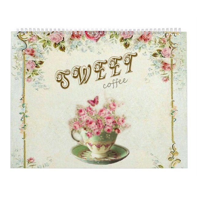 Calendário Café doce floral (Capa)