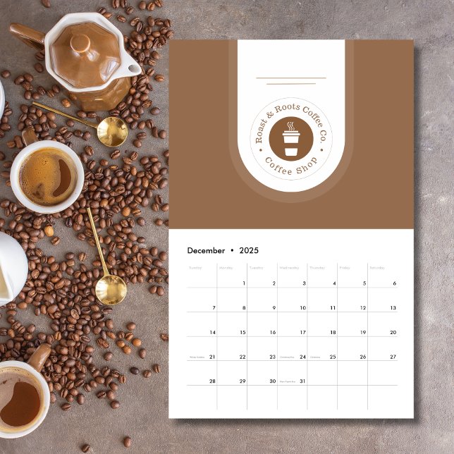 Calendário Café Profissional Moderno (Criador carregado)