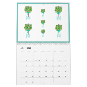 Calendário Caixa de Planta de Jardim Tópico da Árvore limão