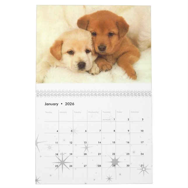 Calendário Calander do cão (Jan 2026)
