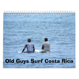 Calendário Calander, surf velho Costa Rica das caras