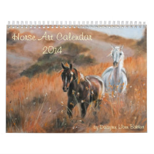 Calendário Calenda 2014 da arte do cavalo