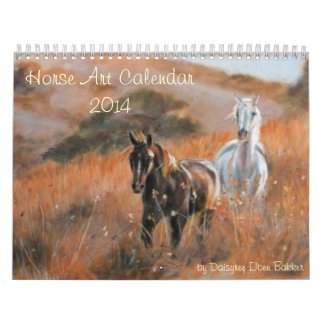 Calendário Calenda 2014 da arte do cavalo