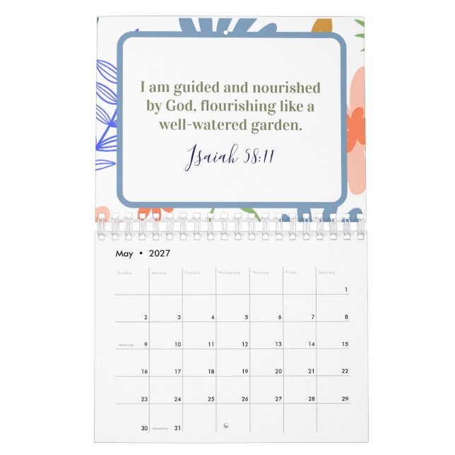 Calendário Calendar (Maio 2027)
