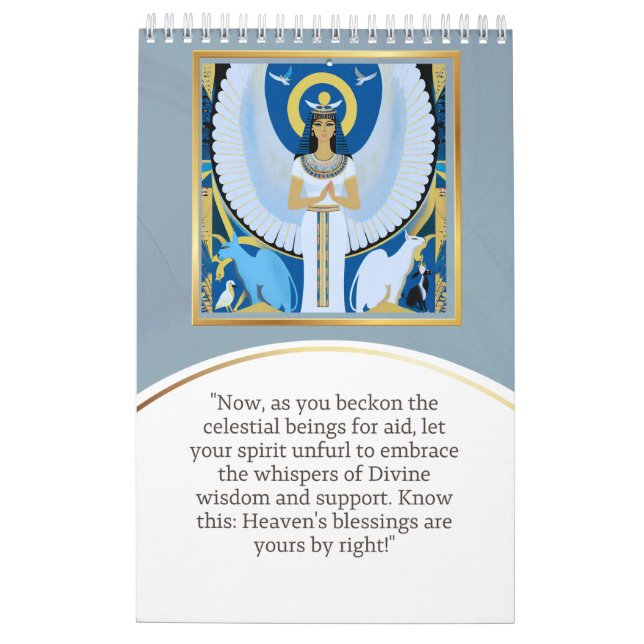 Calendário Calendar angel Egypt (Verso)