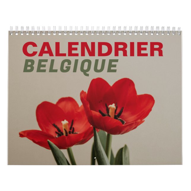 Calendário Calendar Belgique en Français | Bélgica 2026 (Capa)
