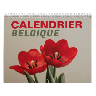 Calendário Calendar Belgique en Français   Bélgica 2026