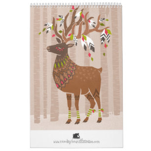 Calendário Calendar ferozmente animals