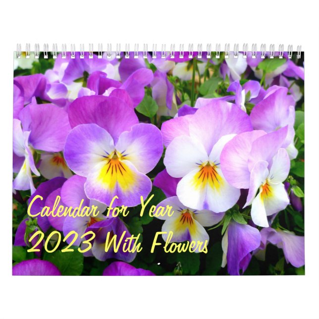 Calendário Calendar for Year 2023 With Flowers (Capa)