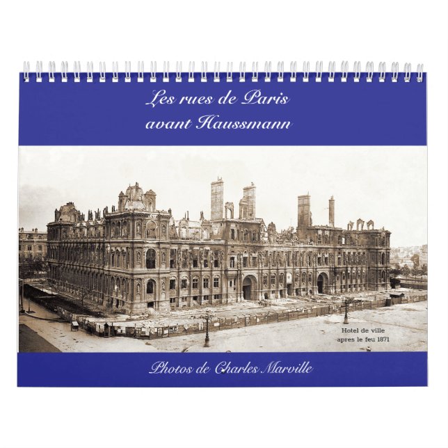 Calendário Calendar Les rues de paris avant 1870 (Capa)