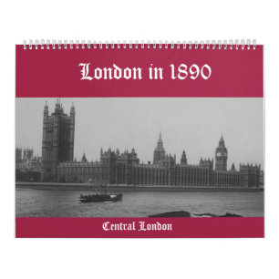 Calendário Calendar London 1890