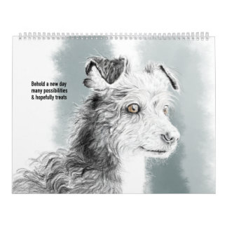 Calendário Calendar of pet drawings with cute haikus for each