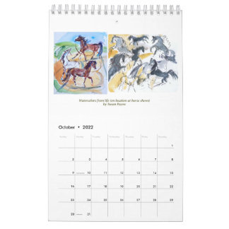 Calendário Calendar of Susan Payne Equine Art - 2022
