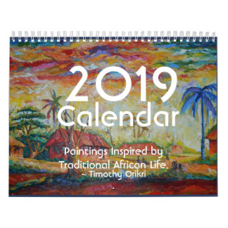 Calendário Calendar~Paintings 2019 inspirado em a vida