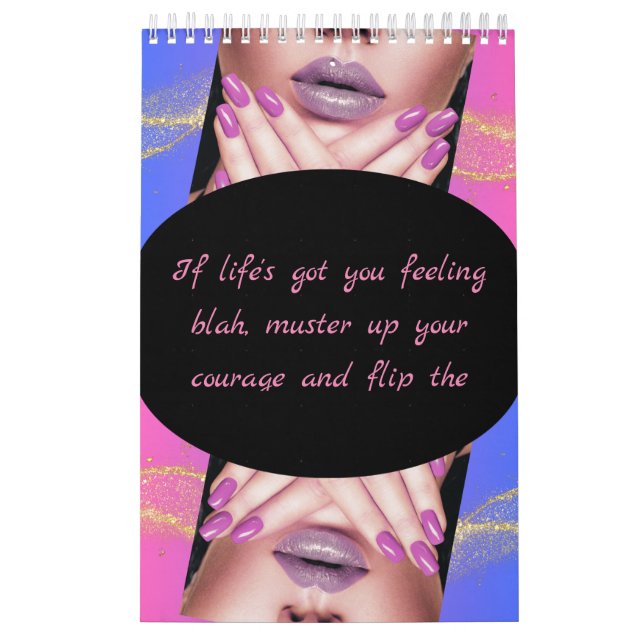 Calendário Calendar purple beautiful nail (Capa)