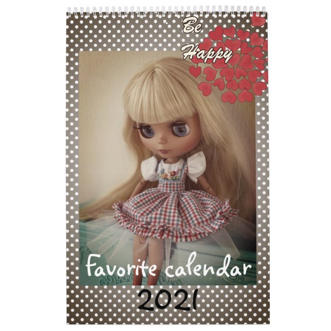 Calendário Calendário, boneca, para garota, bebê, diversão, b (Capa)