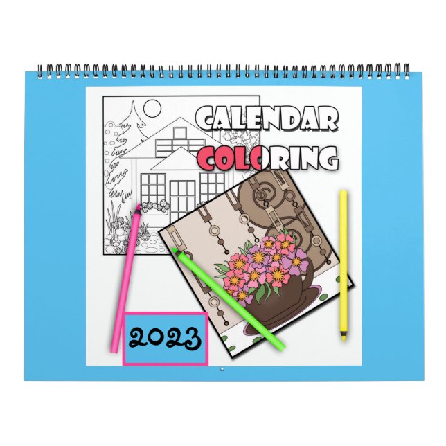 Calendário Calendário, coloração (Capa)