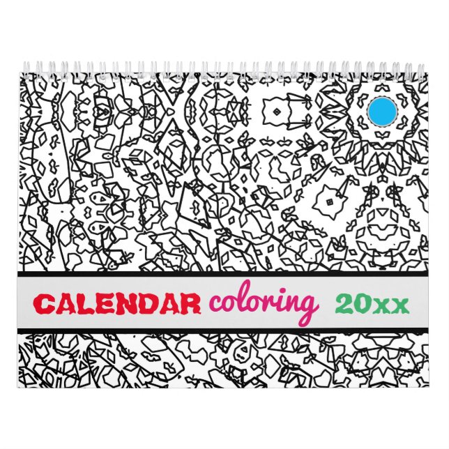 Calendário Calendário, livro de coloração, livros de coloraçã (Capa)