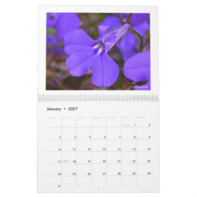 Calendário Calendário: Natureza delicada (Jan 2027)