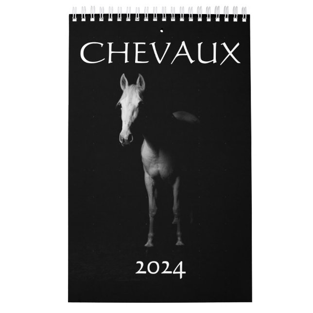 Calendário Calendrier 2024 chevaux France (Capa)