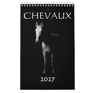 Calendário Calendrier 2027 chevaux France