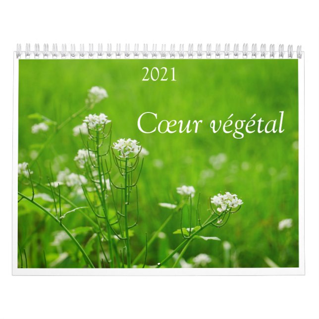 Calendário Calendrier Cœur végétal 2021 (Capa)