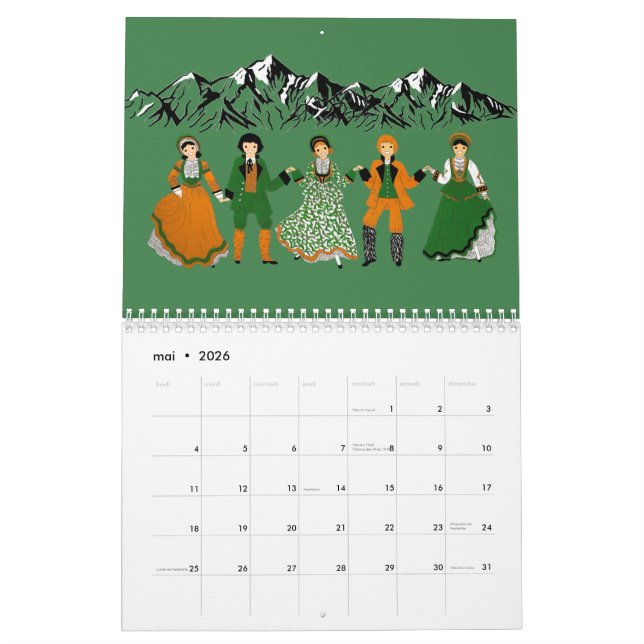 Calendário Calendrier, CORSICA, France (Maio 2026)