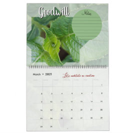 Calendário Calendrier Dieu méditation : étoile, mots & notes