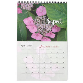 Calendário Calendrier Dieu méditation photo jardin : mots