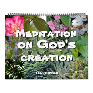 Calendário Calendrier Dieu méditation photos jardin élégant