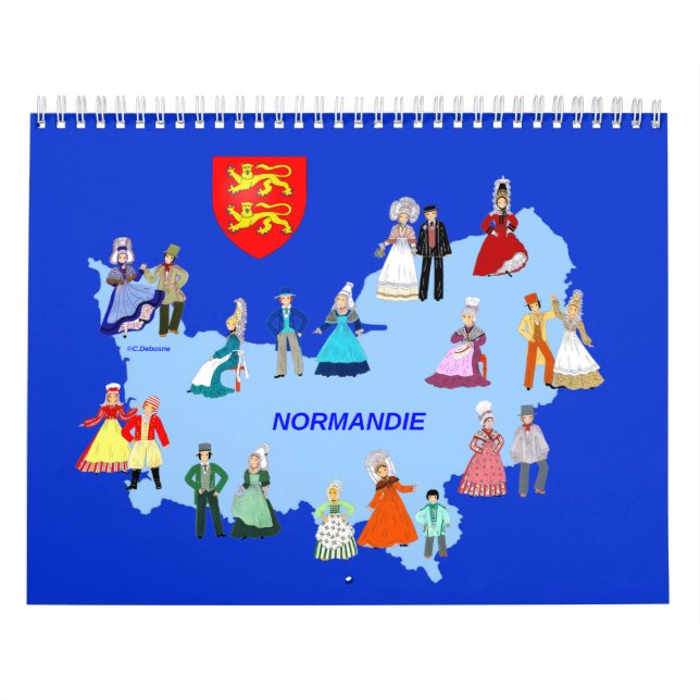 Calendário Calendrier, folklore de Normandie, France (Capa)