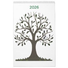 Calendário 🌿 Calendrier Mural 2026 Saisonnier - Art Nature 