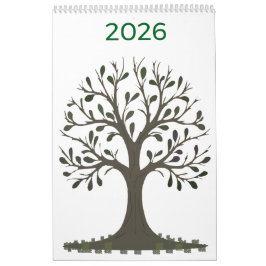 Calendário 🌿Calendrier mural saisonnier - Changez l'année