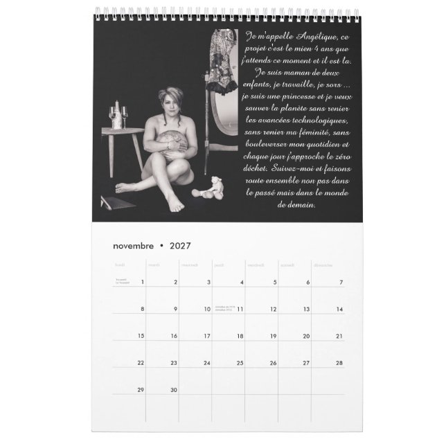Calendário Calendrier nu artistique (Nov 2027)