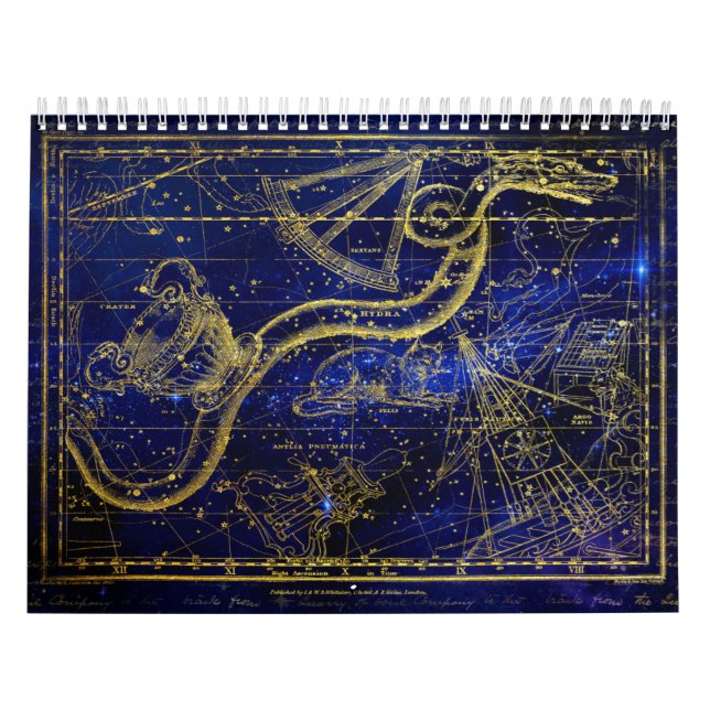 Calendário Calendrier Signe du Zodiaque Bleu (Capa)