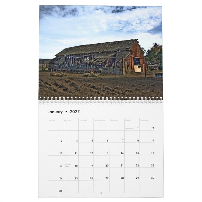 Calendário Califórnia pelo Rad (Jan 2027)