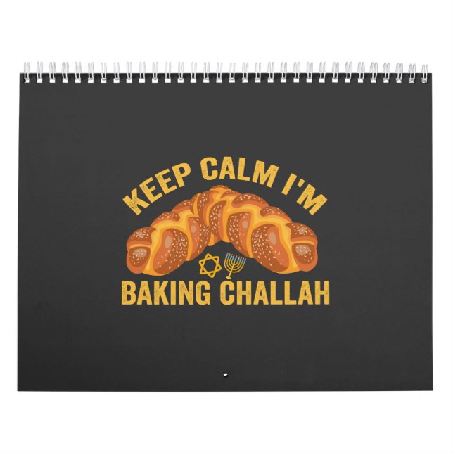 Calendário Calma, estou cozinhando Challah Engraçado Hanukkah (Capa)