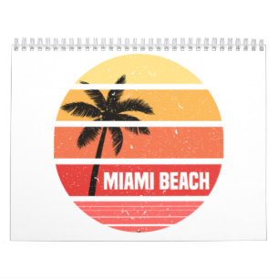 Calendário Camiseta de praia de Miami