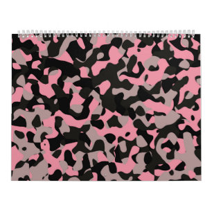 Calendário Camuflagem cor-de-rosa
