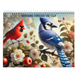 Calendário Canto de Pássaros ao Longo do Ano