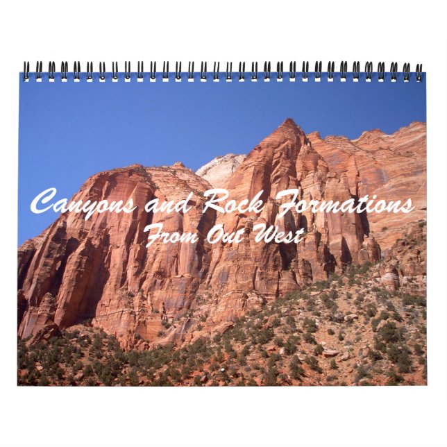 Calendário Canyons e Formações Rock de Fora do Oeste (Capa)