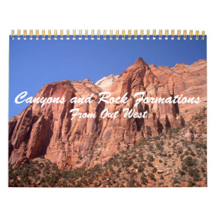 Calendário Canyons e Formações Rock de Fora do Oeste